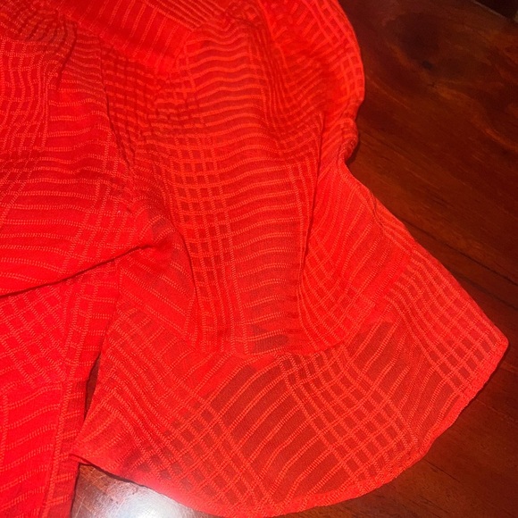 Marie Oliver Silk Knee Length Dress Sz:Xs in Orange - Picture 8 of 9